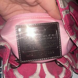 Poppy pink coach bag